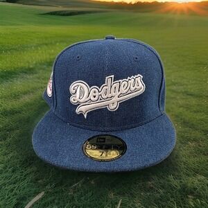 New Era Dodgers 1980 All Star Game Patch Fitted Hat 59Fifty‎ Denim 7 1/8